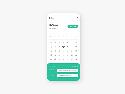 Calendar Design 100daysofui adobexd dailyui design ui