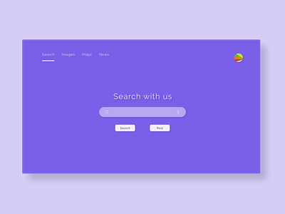 Header Navigation for Search Engine 100daysofui adobexd dailyui design ui