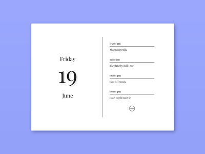 Schedule - Design Idea