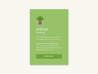 Indoor Planting - App Download Popup