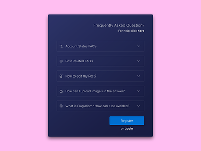 FAQ Page Design 100daysofui adobexd app dailyui design faq ui