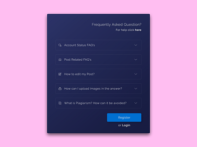 FAQ Page Design