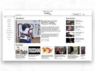 News Portal. adobe daily challenge daily challenge design news ui ux website