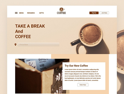 Coffee Website adobe daily challenge coffee daily challenge design minimal ui ux