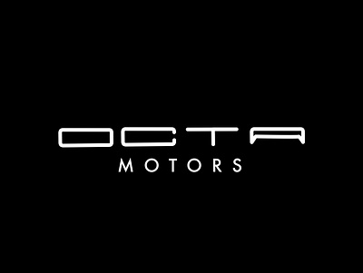 Logo - OCTA Motors (Black Edition) app app design apple dark design icon illustration logo minimal typography ui vector