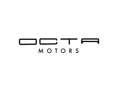 Logo - OCTA Motors (White Edition) animation apple branding flat logo minimal typography ui vector web
