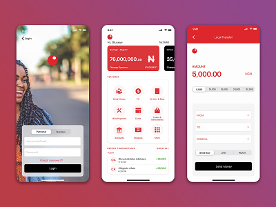 Banking App app design ui ux