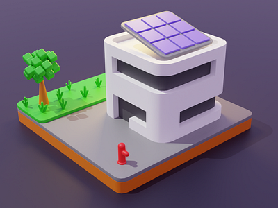 Smart Home 3d 3dmodelling blender blender3d blendercommunity blenderrender design illustration ui web