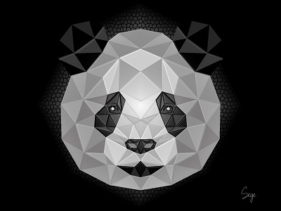 Panda animalportrait design graphic design illustration illustrator logo web