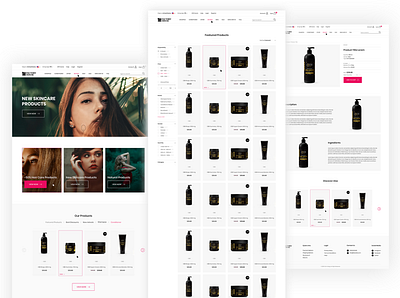 Beauty And Skincare E-Commerce Shop design e commerce e commerce design e commerce shop luxury minimal online shop online store shop store webdesign