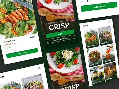 Salad Delivery App app design food delivery app mobile design salad delivery simple food delivery app ui