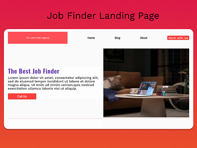 Simple Landing Page For Job Finder