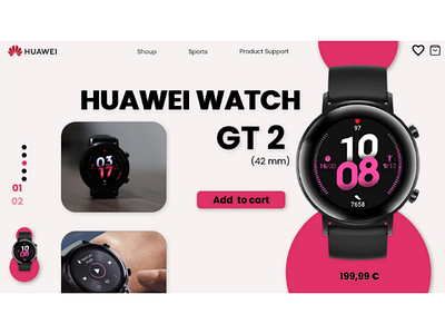 Huawei smart watch leading page