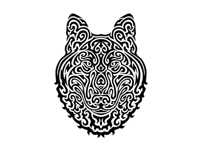 Tribal Wolf Vector animal design graphics minimalist vector vector art