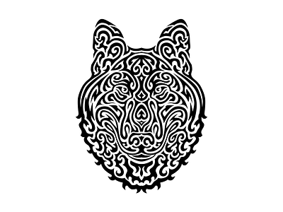 Tribal Wolf Vector