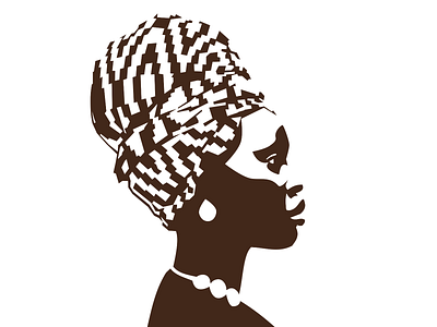 African Woman Profile graphics illustration minimalist vector vector art