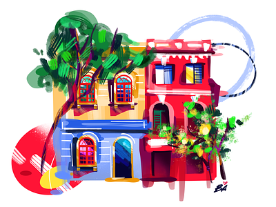 Buenos Aires argentina art bright brush buenos aires colorful illustration palermo procreate south america street