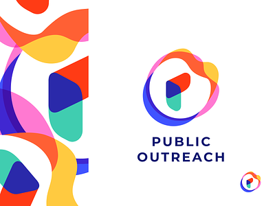 Public Outreach logo branding bright colorful community fundraising logo logotype pattern