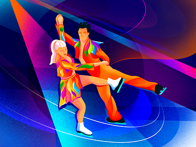 Winter Olympics | Figure Skating athele beijing branding bright colorful figure skating illustration olympics procreate winter olympics