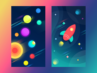 Free Space Wallpapers app colors download free gradient illustration minimal mobile sketch space ui wallpaper