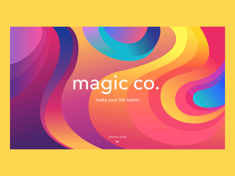 magic.co landing page concept animation bright color concept gradient interaction landing ui ux web webdesign website