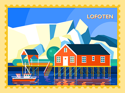 Hallo Lofoten bright city colors environment illustration lofoten nature norway sketch travel vector