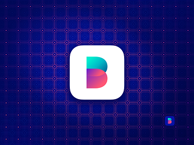 Balance App Icon app b balance blue dark expense finance gradient icon income ios logo logotype minimal ui