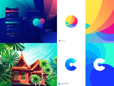 #Top4Shots of 2018 on Dribbble app branding bright colorful illustration logo procreate top4shots ui vector