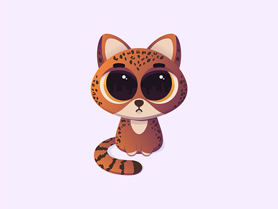 Little Leopard Leo 2d character animals cartoon characters cartoons design illustration leopard sticker vector