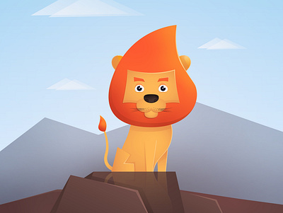 Lion 2d character animals cartoon characters cartoons childrens illustration design illustration kid lion lion king sticker vector