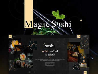 Sushi landing page design landingpage magicsushi sushi sushiwebsite uiux web weblayout website