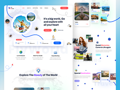 Travel Agency Landing page graphic design homepage interface landingpage travel travel agency travelapp ui ux web layout website website design