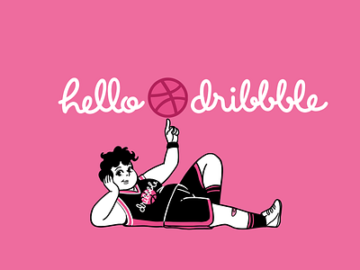 Hello, Dribbble! hello hello dribbble illustration lettering