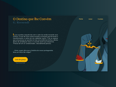 Book Landing Page book fiction illustration landing page web webdesign