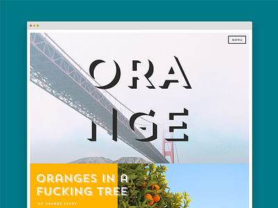 Oranges in a tree blog color design flat grid interface photo responsive shop template ui video