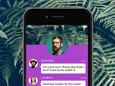 Re-invent messenger aesthetics app bold chat color design interaction ui