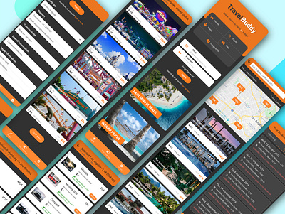 TravelBuddy V2 - Tourism App | Now with Dark Mode! app design design app mobile app user experience user experience design user interface user interface design user interface designer user interface ui