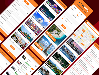 TravelBuddy - Tourism App | User Interface [Material Design] android app design design app illustration user experience user experience design user interface user interface design user interface ui