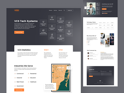Landing page for Security and Technology needs clients customers design florida help homepage interface landing landing page needs page security technology ui uidesign ux webdesign website