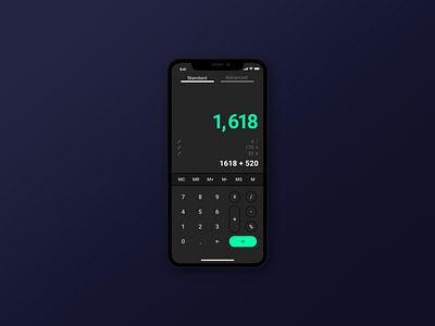 Calculator UI Design Minimal #DailyUI 004