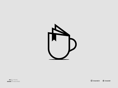 Book & Cup Logo branding design graphic design logo logodesign minimal typography vector