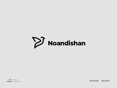 Noandishan Acad. Identity branding design graphic design logo logodesign minimal typography vector