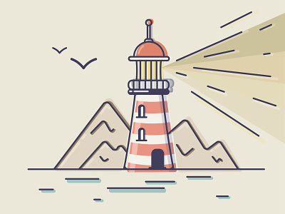 Lighthouse flat illustraion illustration illustration art illustrations illustrator lighthouse logo vector vector art vector illustration vectorart vectors
