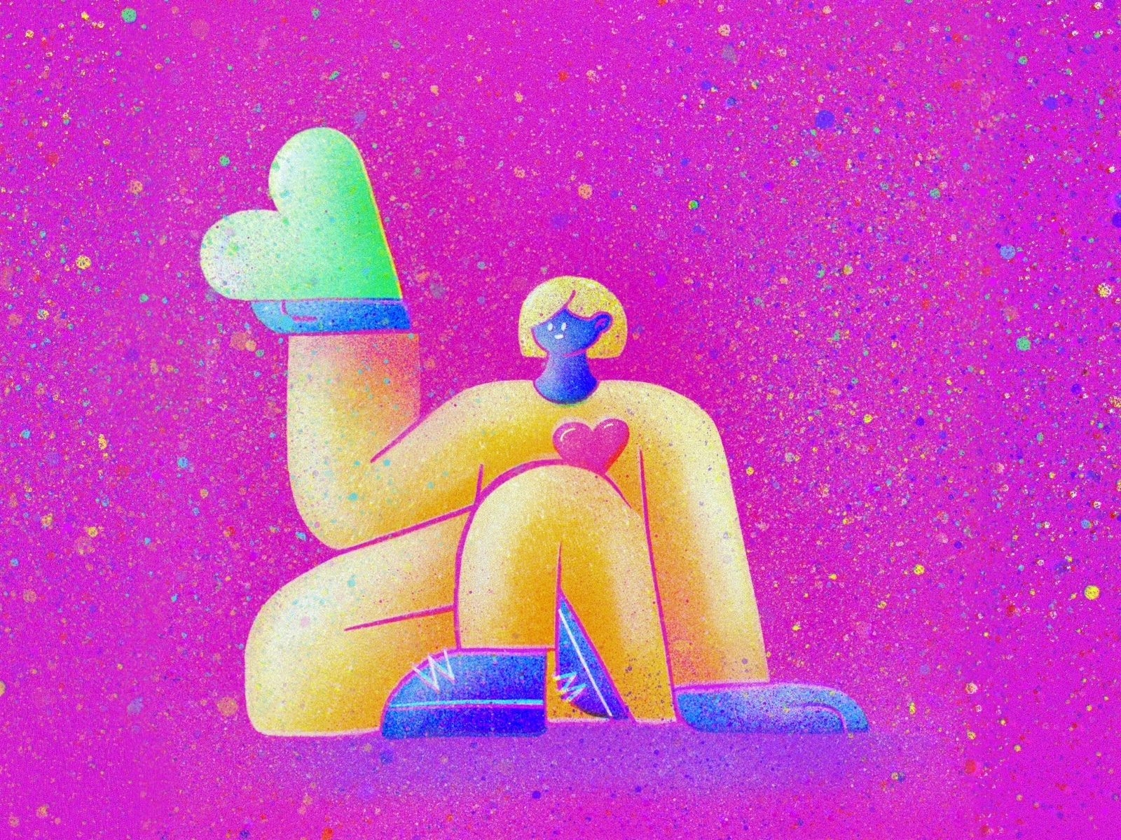 Be my neon Valentine by Sasshhaaaa on Dribbble