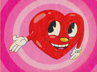 Mr. Heartman 1930s cartoon cartoon character cartoon illustration character character design characterdesign dribbbleweeklywarmup funny character heart illustration illustration art love lowbrowart red hearts rubber hose rubberhose valentine day valentines day valentinesday