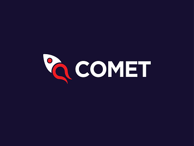 Comet Logo branding design flat icon illustration illustrator logo logo design logodesign orbit space spaceship vector