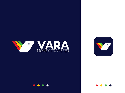 VARA LOGO branding creative flat icon illustrator logo logodesign money money app money transfer transaction