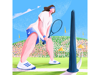Tennis Player design digitalart dribbble helloworld illustration illustrations tennis tennis ball tennis player