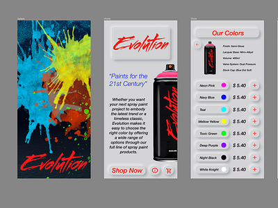 Evolution Spray paints