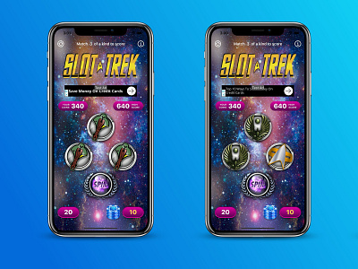 Slot Trek - a slots game UI design figma mobile mobile app design mobile design mobile ui ui ui design uiux ux design